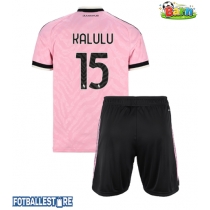 Juventus Pierre Kalulu #15 Bortedraktsett Barn 2026-27 Kortermet (+ Korte bukser)